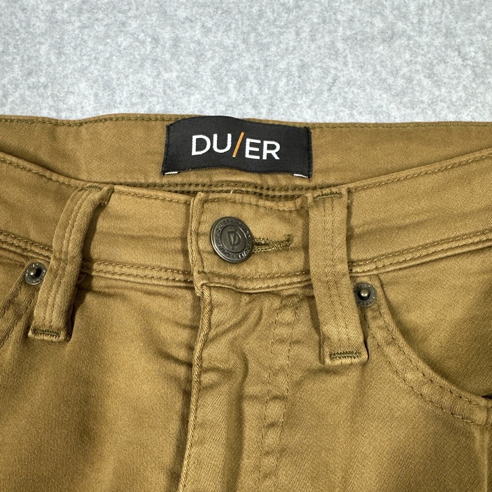 DU/ER No Sweat N2X Relaxed Taper Pants Stretch 30x32 Men's Khaki Chino DUER - Picture 2 of 15